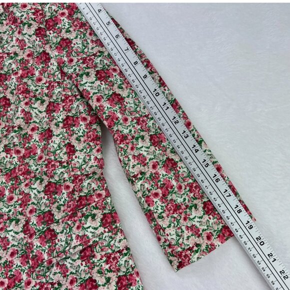 Talbots Grace‎ Fit Blazer Jacket Floral Rose 3/4 Sleeve Cottagecore Boho Spring - Picture 16 of 16